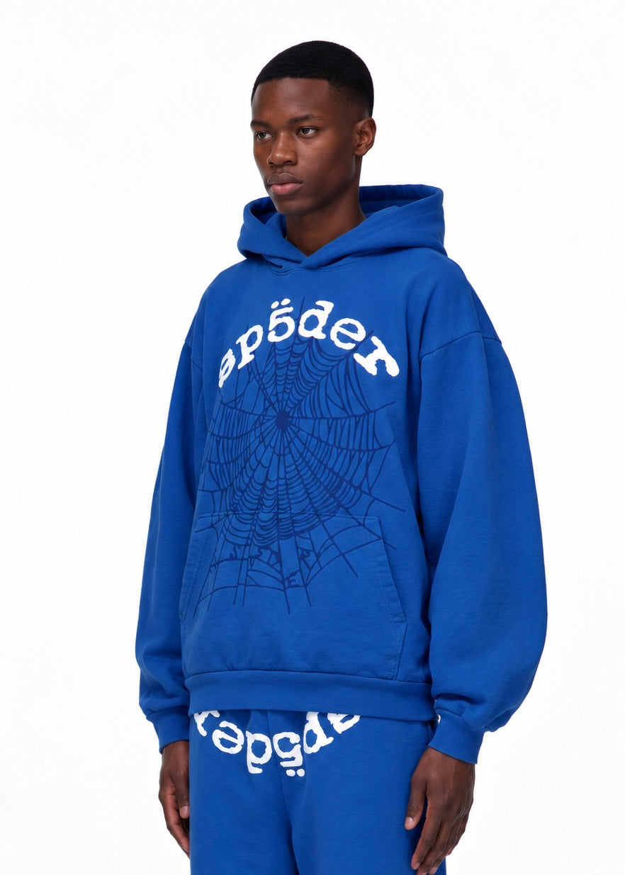 Sp5der Legacy Hoodie Blue