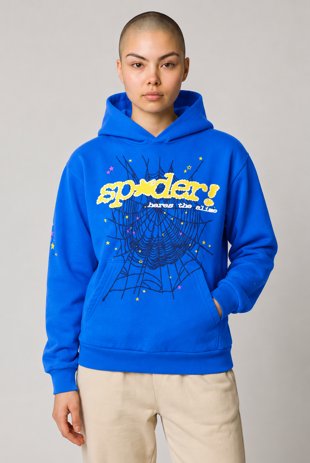 Sp5der Hoodie TC Blue