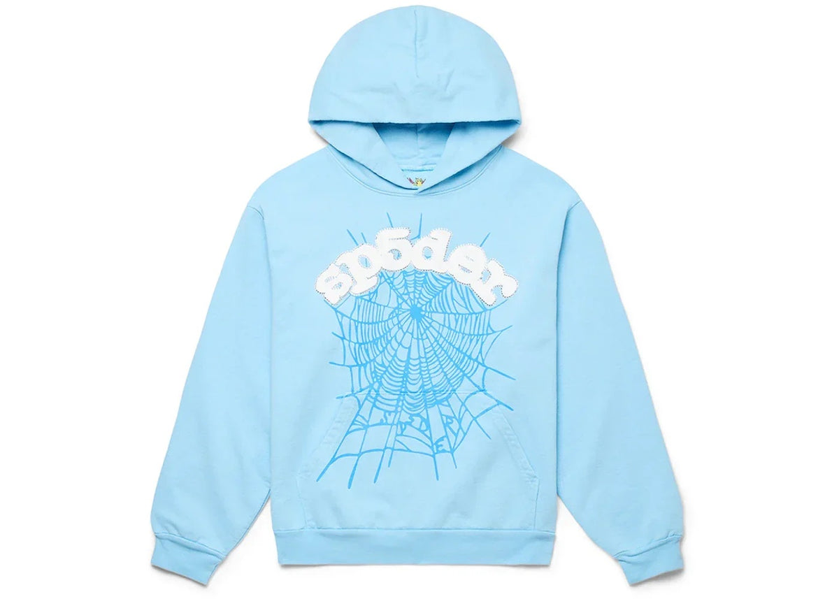 Sp5der OG Web Hoodie Sky Blue