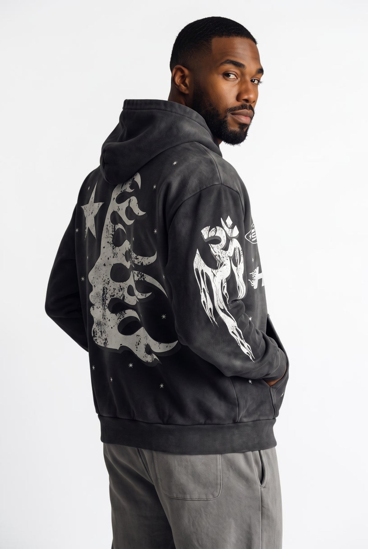 Hellstar Flare Black Flame Broek Hoodie