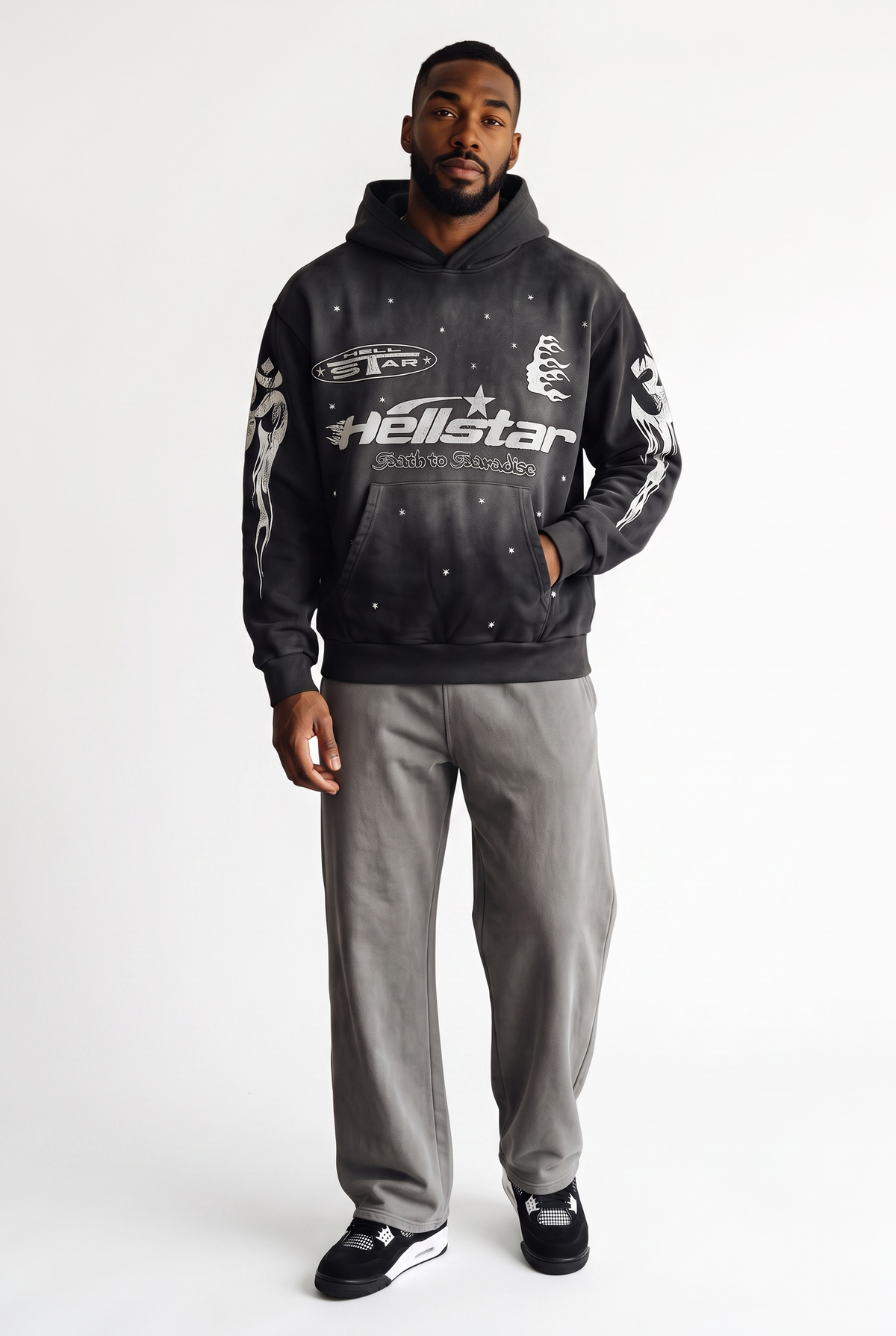 Hellstar Flare Black Flame Broek Hoodie