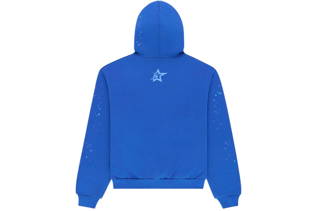 Sp5der Rhinestone Punk V2 Hoodie Blue