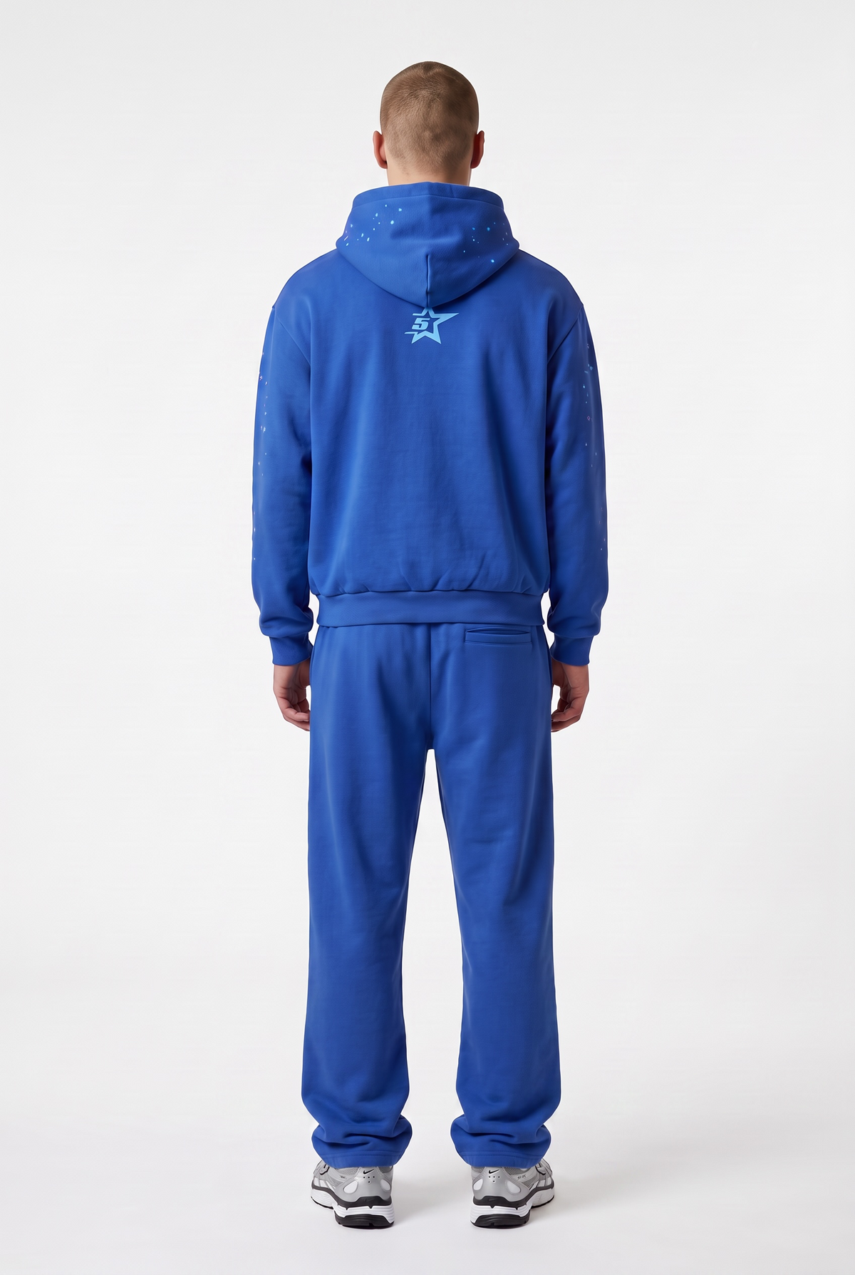 Sp5der Rhinestone Punk V2 Hoodie Blue